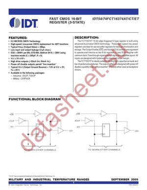 IDT74FCT16374ETPAG datasheet  